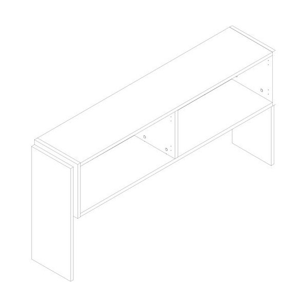 Groupe Lacasse Hutch, Adjustable Sides, 72inx16inx36in, Classic Chocolate/Snow LASCANEA723616Z - main